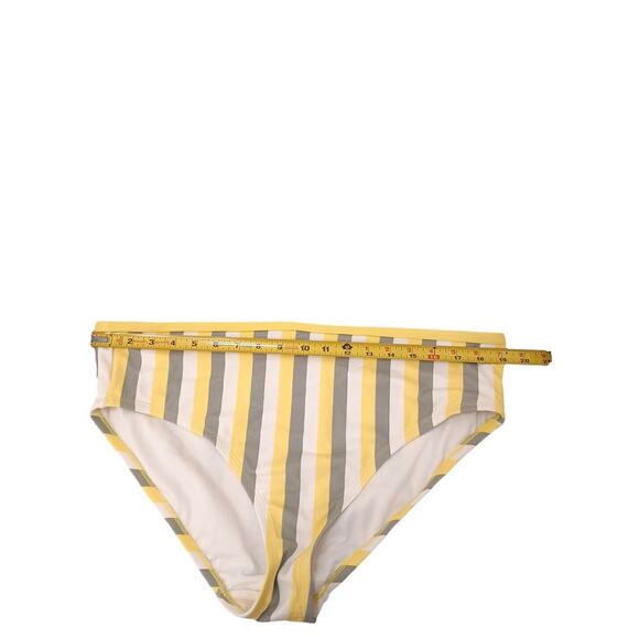Kona Sol  2pc Bikini Plus Size 1X Yellow Gray White Striped Triangle Swim Beach - Picture 7 of 14